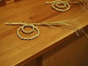 花の窟神社 お綱かけ神事でいただいた「お綱の材料で作られた縄」