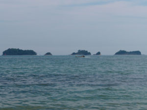 粟皇子神社（皇大神宮 摂社）付近の浜から眺めた飛島