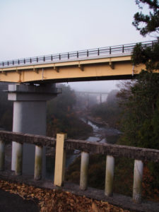 旧舟木橋から望む宮川の上流、三瀬谷ダム方向