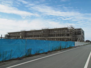 神社・大湊統合小学校（みなと小学校）建設工事の現状