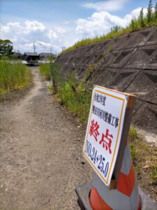 勢田川の浚渫作業（2021年06月中旬）